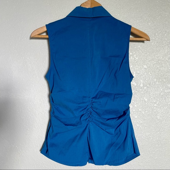 Express Design Studio Blue Sleeveless V-Neck Top - Size S - Picture 4 of 4